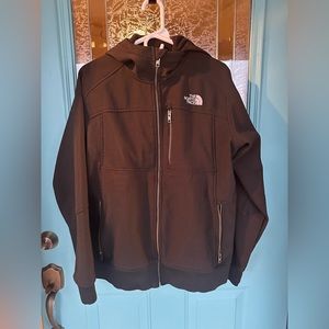 Men’s North Face hooded jacket black - medium